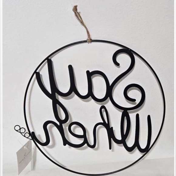New Room & Retreat Wall Décor “Say When” Black Metal Circle Sign Bar Large - Picture 6 of 14